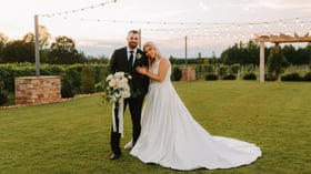 Bride and groom at Spinning Leaf by Wedgewood Events